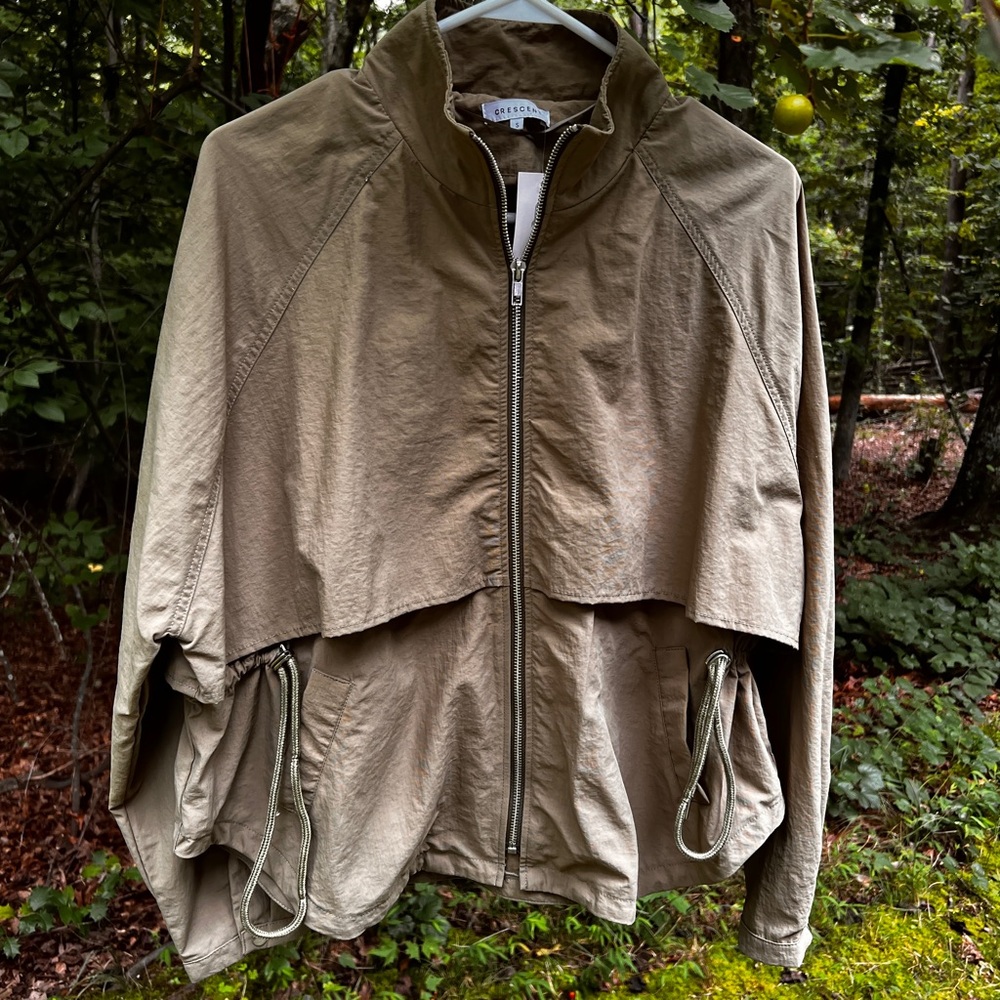 NWT CRESCENT Olive Green Zip-Up Jacket
